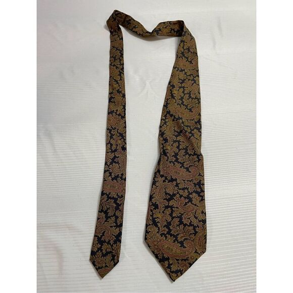Valentino Brown Silk Tie Necktie - Picture 4 of 6